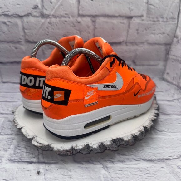 Nike Air Max 1 LX Just Do It Womens Size 9 Orange Sneakers Shoes 917691-800 - Picture 6 of 10
